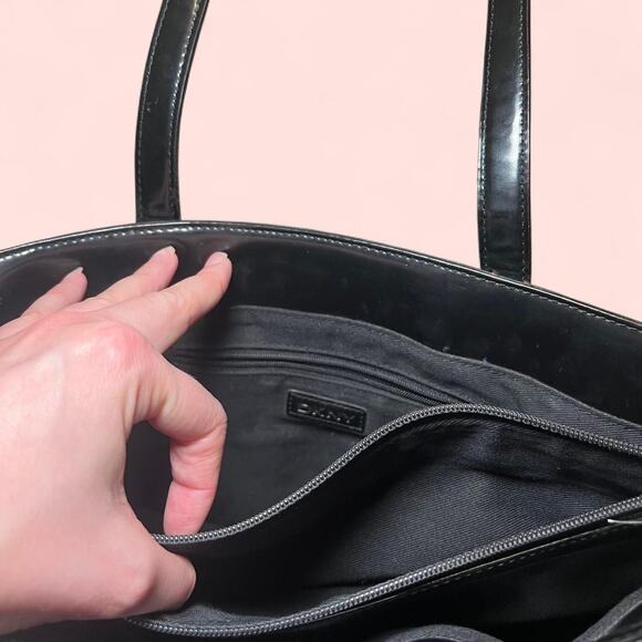 Vtg black dkny shoulder bag - Picture 6 of 7